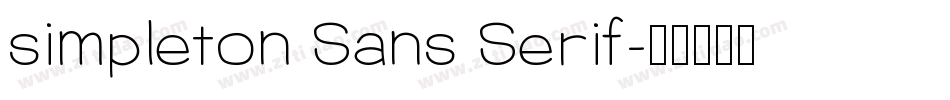 simpleton Sans Serif字体转换